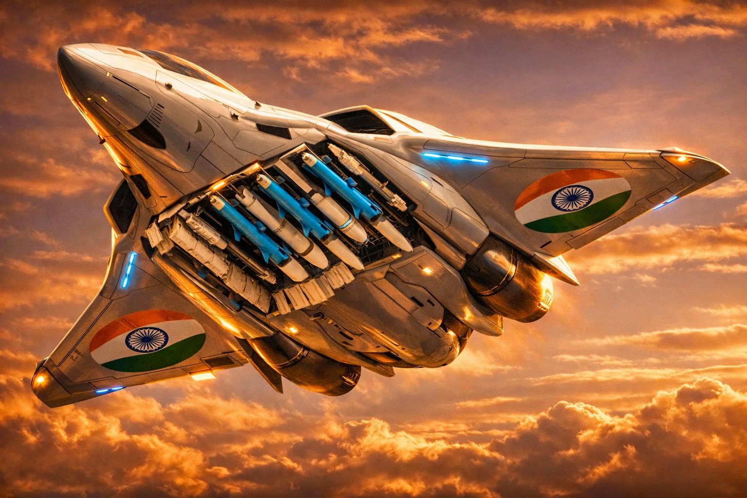Vajra Mk2 with Indian Air Force roundels at golden sunset